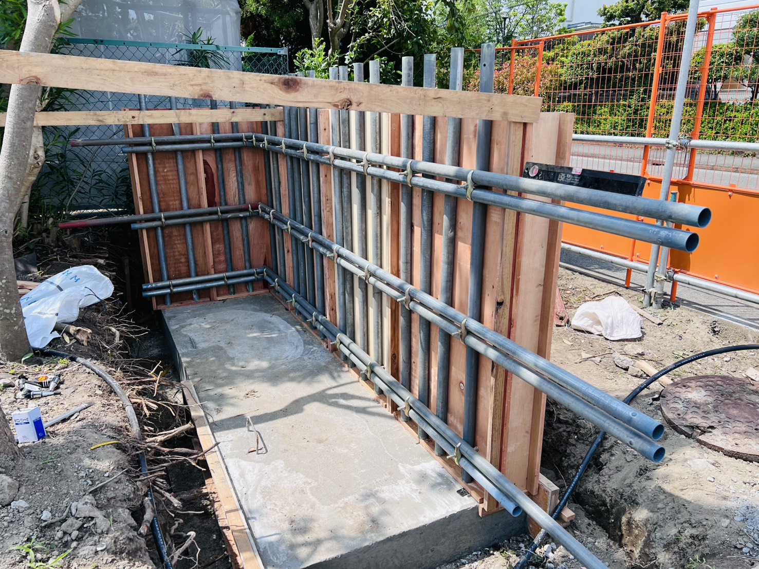 横浜市金沢区 新築外構工事の施工写真